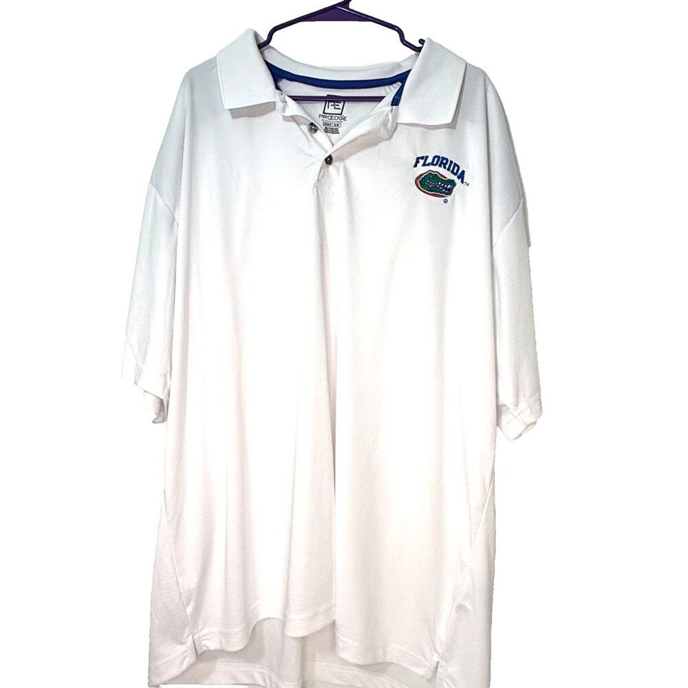 Florida Gators Polo Shirt Pro Edge White Embroidered NCAA Mens 3XL